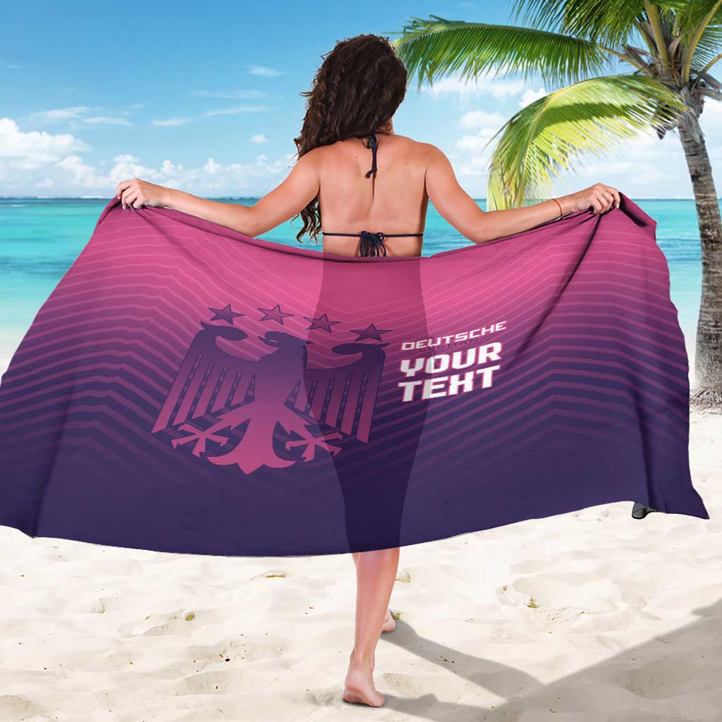 Custom Germany Football Sarong Glowing Pink Line - Wonder Print Shop