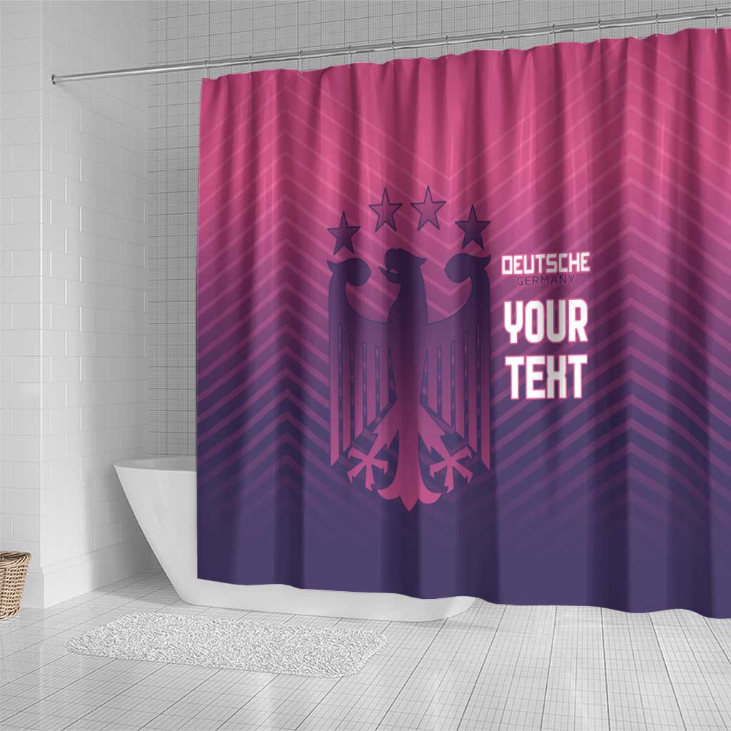 Custom Germany Football Shower Curtain Glowing Pink Line