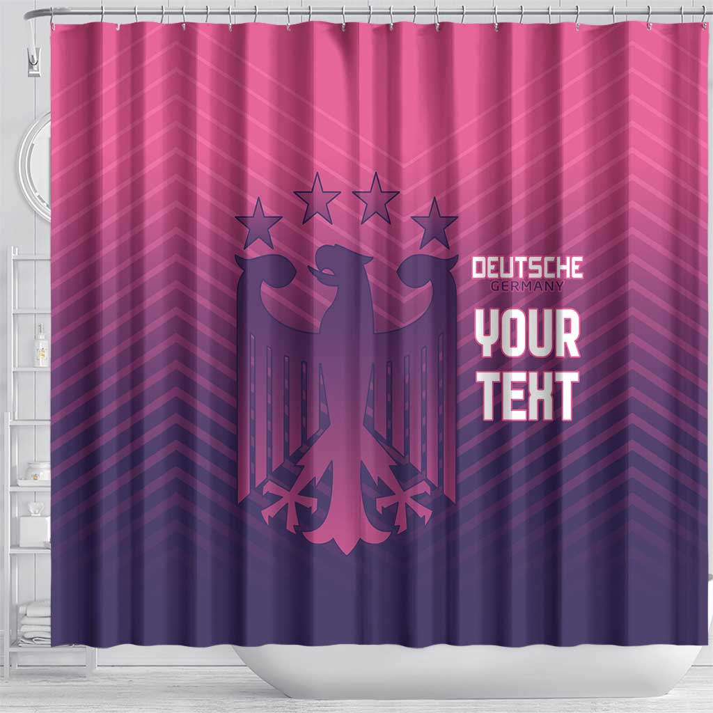 Custom Germany Football Shower Curtain Glowing Pink Line