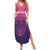 Custom Germany Football Summer Maxi Dress Glowing Pink Line - Wonder Print Shop