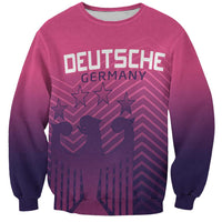 Custom Germany Football Sweatshirt Glowing Pink Line - Wonder Print Shop