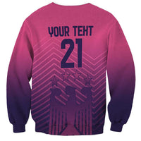Custom Germany Football Sweatshirt Glowing Pink Line - Wonder Print Shop