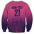 Custom Germany Football Sweatshirt Glowing Pink Line - Wonder Print Shop