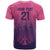 Custom Germany Football T Shirt Glowing Pink Line - Wonder Print Shop