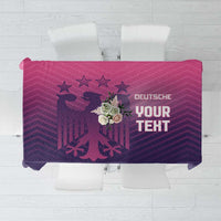 Custom Germany Football Tablecloth Glowing Pink Line - Wonder Print Shop