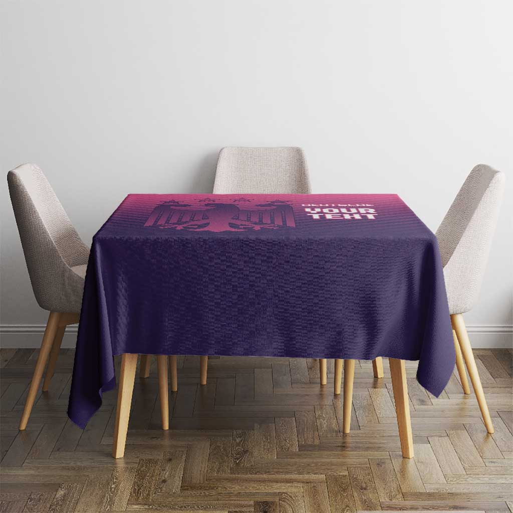 Custom Germany Football Tablecloth Glowing Pink Line - Wonder Print Shop