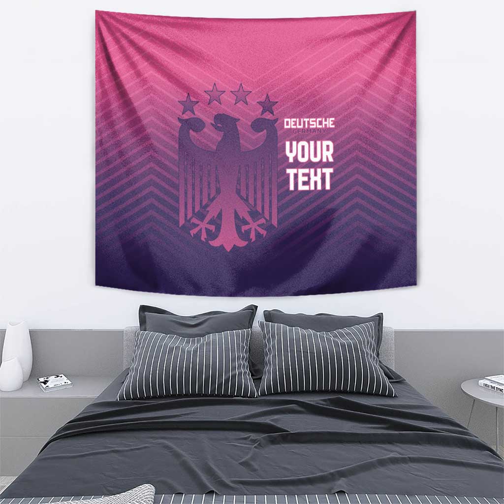 Custom Germany Football Tapestry Glowing Pink Line - Wonder Print Shop