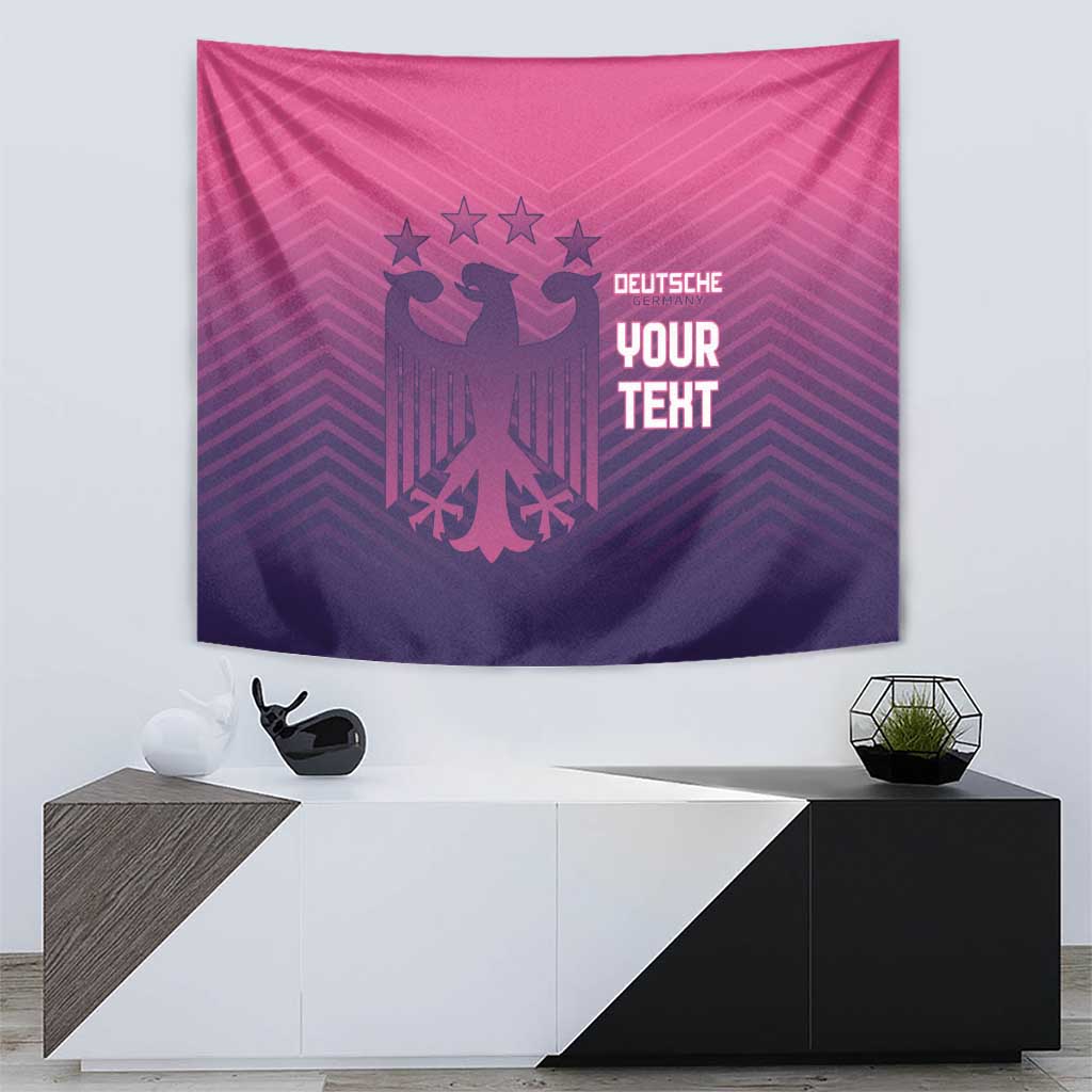 Custom Germany Football Tapestry Glowing Pink Line - Wonder Print Shop