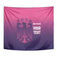 Custom Germany Football Tapestry Glowing Pink Line - Wonder Print Shop