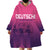 Custom Germany Football Wearable Blanket Hoodie Glowing Pink Line - Wonder Print Shop