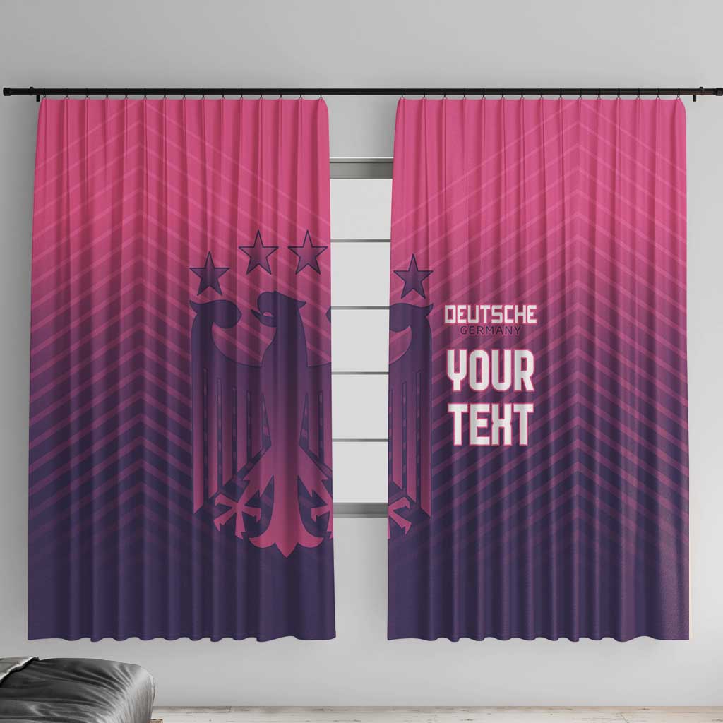 Custom Germany Football Window Curtain Glowing Pink Line - Wonder Print Shop