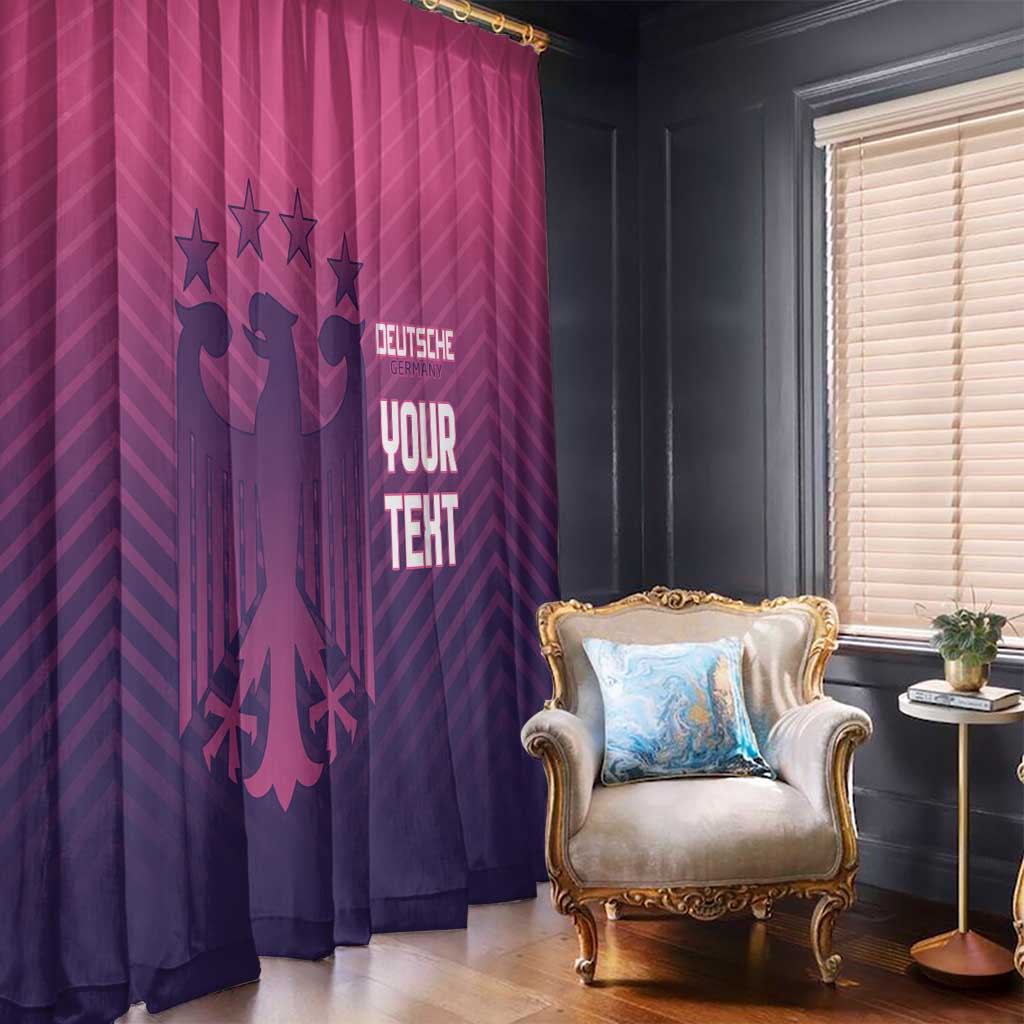 Custom Germany Football Window Curtain Glowing Pink Line - Wonder Print Shop