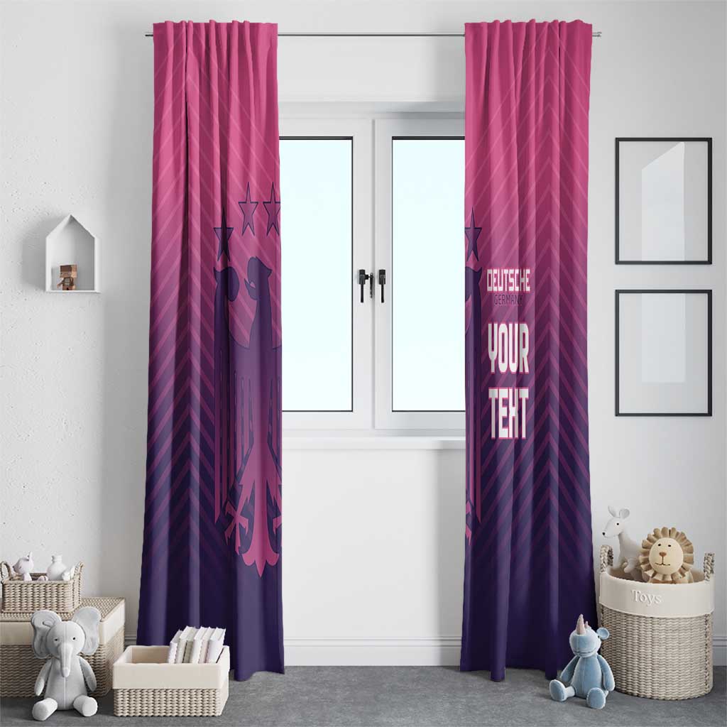 Custom Germany Football Window Curtain Glowing Pink Line - Wonder Print Shop