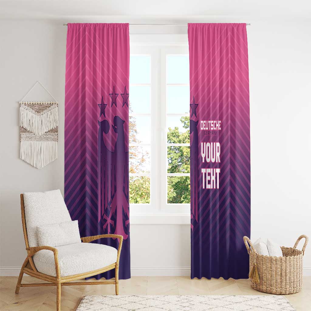 Custom Germany Football Window Curtain Glowing Pink Line - Wonder Print Shop