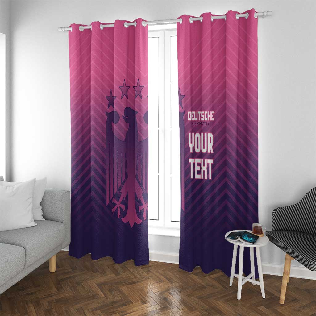 Custom Germany Football Window Curtain Glowing Pink Line - Wonder Print Shop