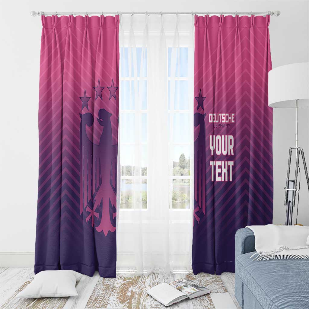 Custom Germany Football Window Curtain Glowing Pink Line - Wonder Print Shop