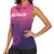Custom Germany Football Women Sleeveless Polo Shirt Glowing Pink Line - Wonder Print Shop
