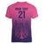 Custom Germany Football Women V-Neck T-Shirt Glowing Pink Line - Wonder Print Shop