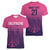Custom Germany Football Women V-Neck T-Shirt Glowing Pink Line - Wonder Print Shop