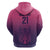 Custom Germany Football Zip Hoodie Glowing Pink Line - Wonder Print Shop