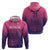 Custom Germany Football Zip Hoodie Glowing Pink Line - Wonder Print Shop
