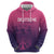 Custom Germany Football Zip Hoodie Glowing Pink Line - Wonder Print Shop