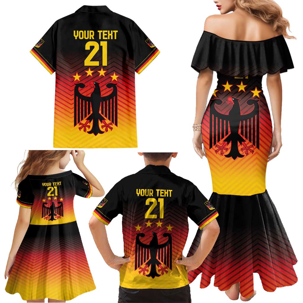 Custom Germany Football Family Matching Mermaid Dress and Hawaiian Shirt Special Black Eagle Flag Style LT9 - Wonder Print Shop