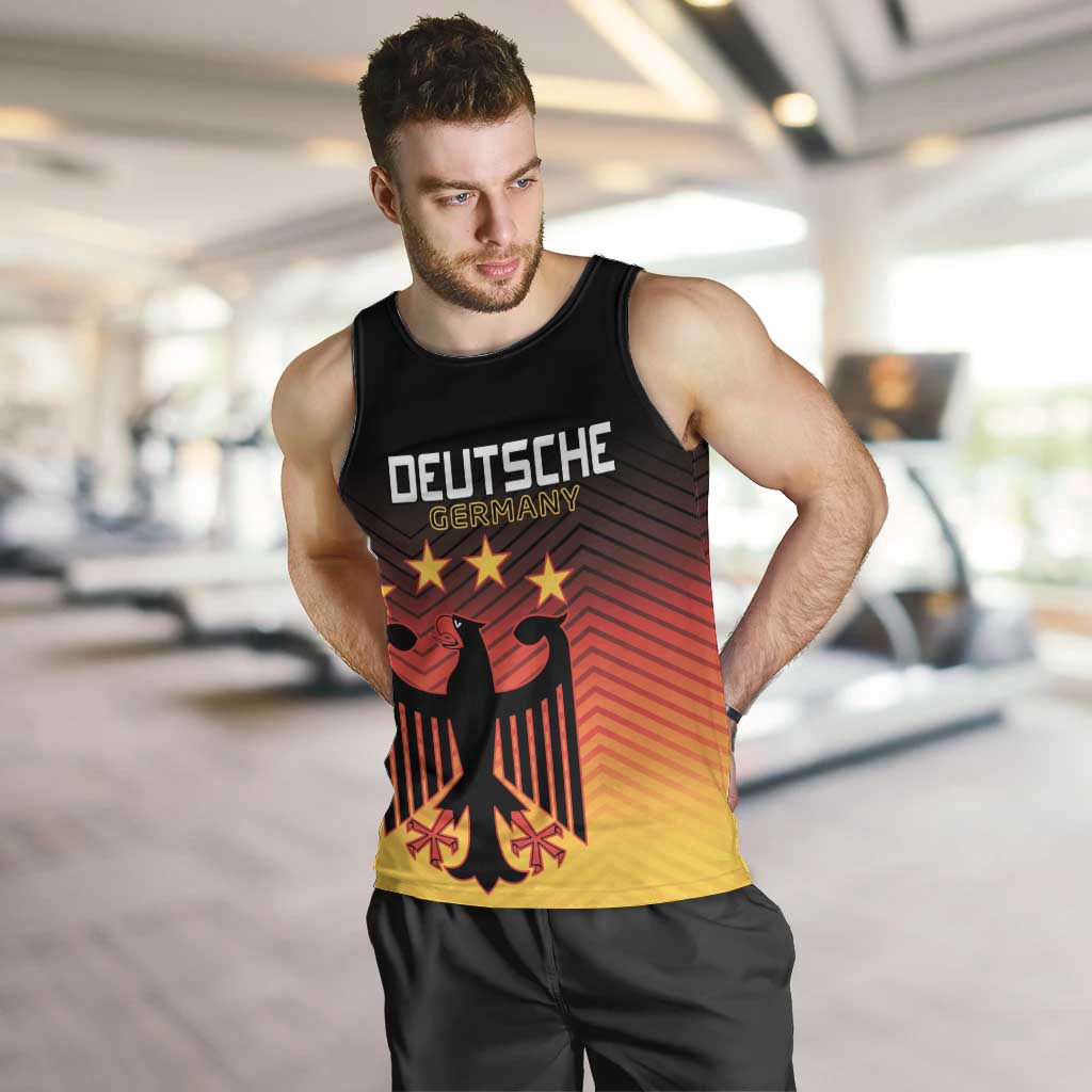 Custom Germany Football Men Tank Top Special Black Eagle Flag Style - Wonder Print Shop