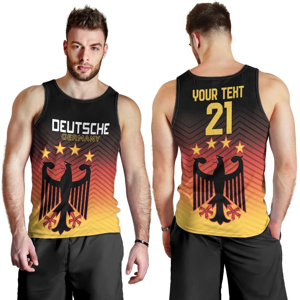 Custom Germany Football Men Tank Top Special Black Eagle Flag Style - Wonder Print Shop