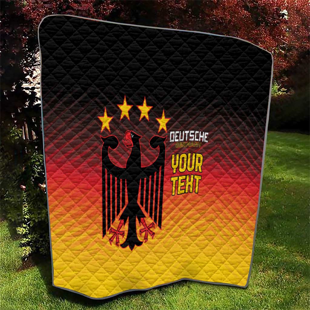 Custom Germany Football Quilt Special Black Eagle Flag Style - Wonder Print Shop