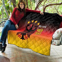 Custom Germany Football Quilt Special Black Eagle Flag Style - Wonder Print Shop