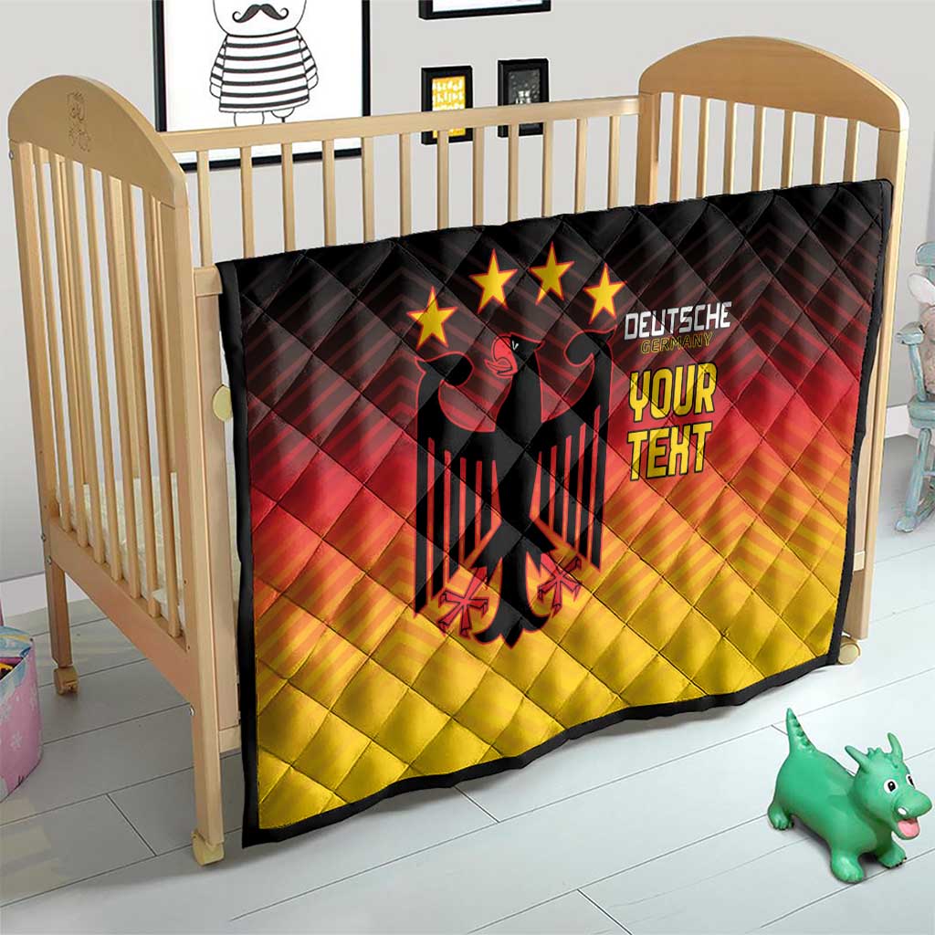 Custom Germany Football Quilt Special Black Eagle Flag Style - Wonder Print Shop