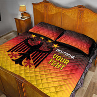 Custom Germany Football Quilt Bed Set Special Black Eagle Flag Style - Wonder Print Shop