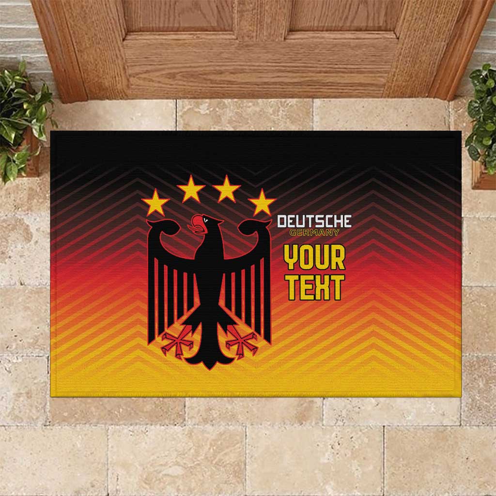 Custom Germany Football Rubber Doormat Special Black Eagle Flag Style - Wonder Print Shop
