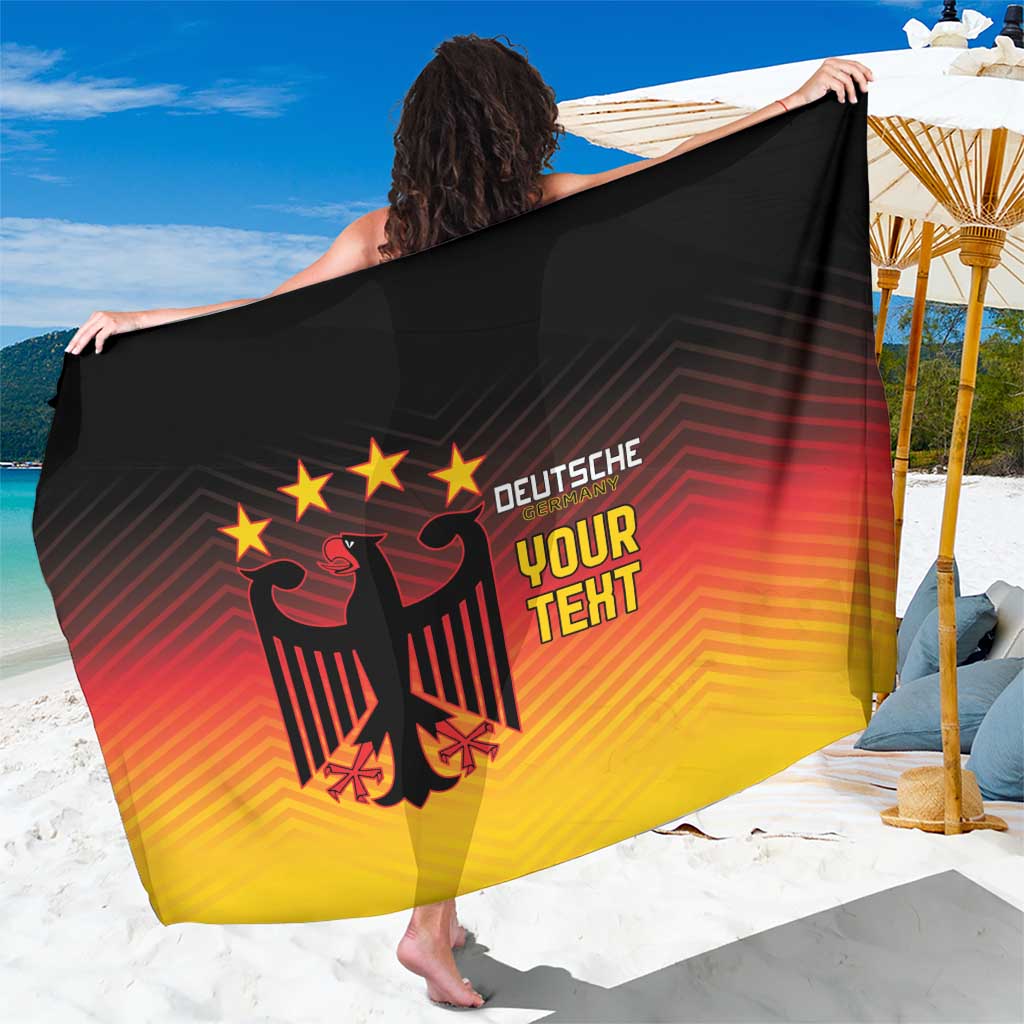 Custom Germany Football Sarong Special Black Eagle Flag Style - Wonder Print Shop