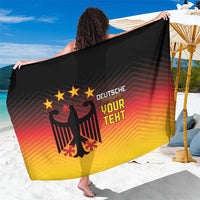Custom Germany Football Sarong Special Black Eagle Flag Style - Wonder Print Shop