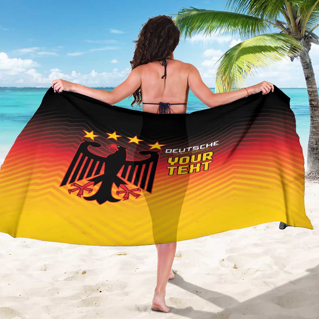 Custom Germany Football Sarong Special Black Eagle Flag Style - Wonder Print Shop