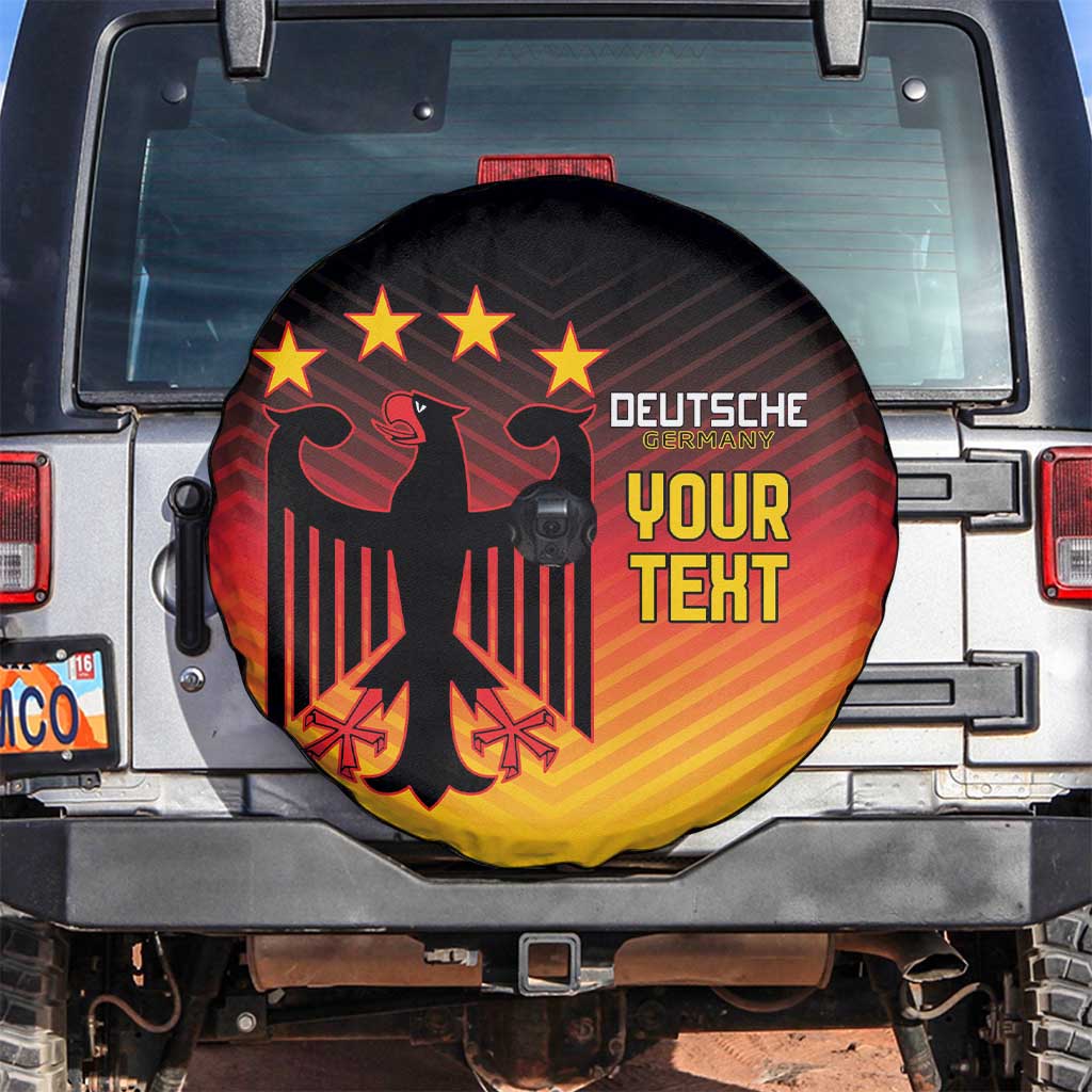 Custom Germany Football Spare Tire Cover Special Black Eagle Flag Style - Wonder Print Shop