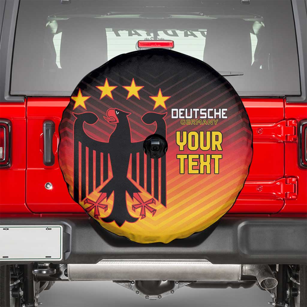 Custom Germany Football Spare Tire Cover Special Black Eagle Flag Style - Wonder Print Shop