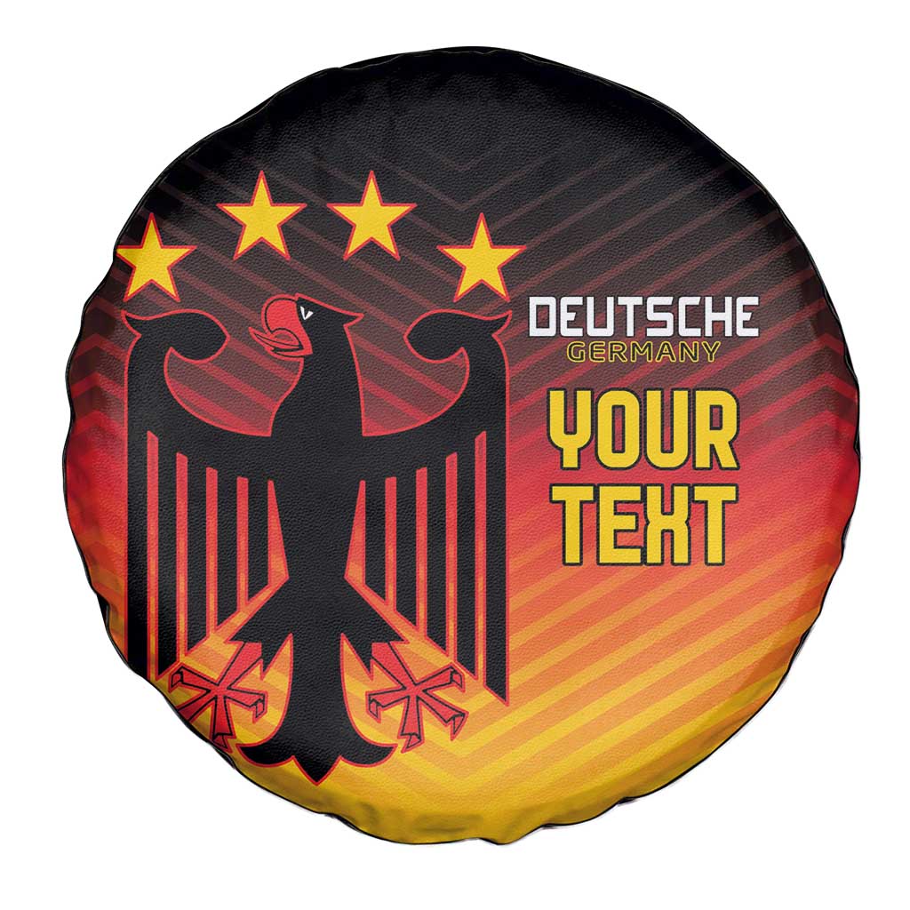 Custom Germany Football Spare Tire Cover Special Black Eagle Flag Style - Wonder Print Shop