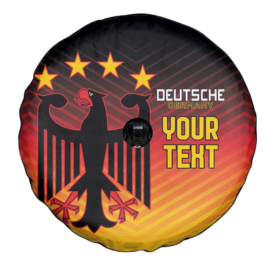 Custom Germany Football Spare Tire Cover Special Black Eagle Flag Style - Wonder Print Shop