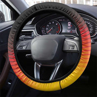 Germany Football Steering Wheel Cover Special Black Eagle Flag Style - Wonder Print Shop