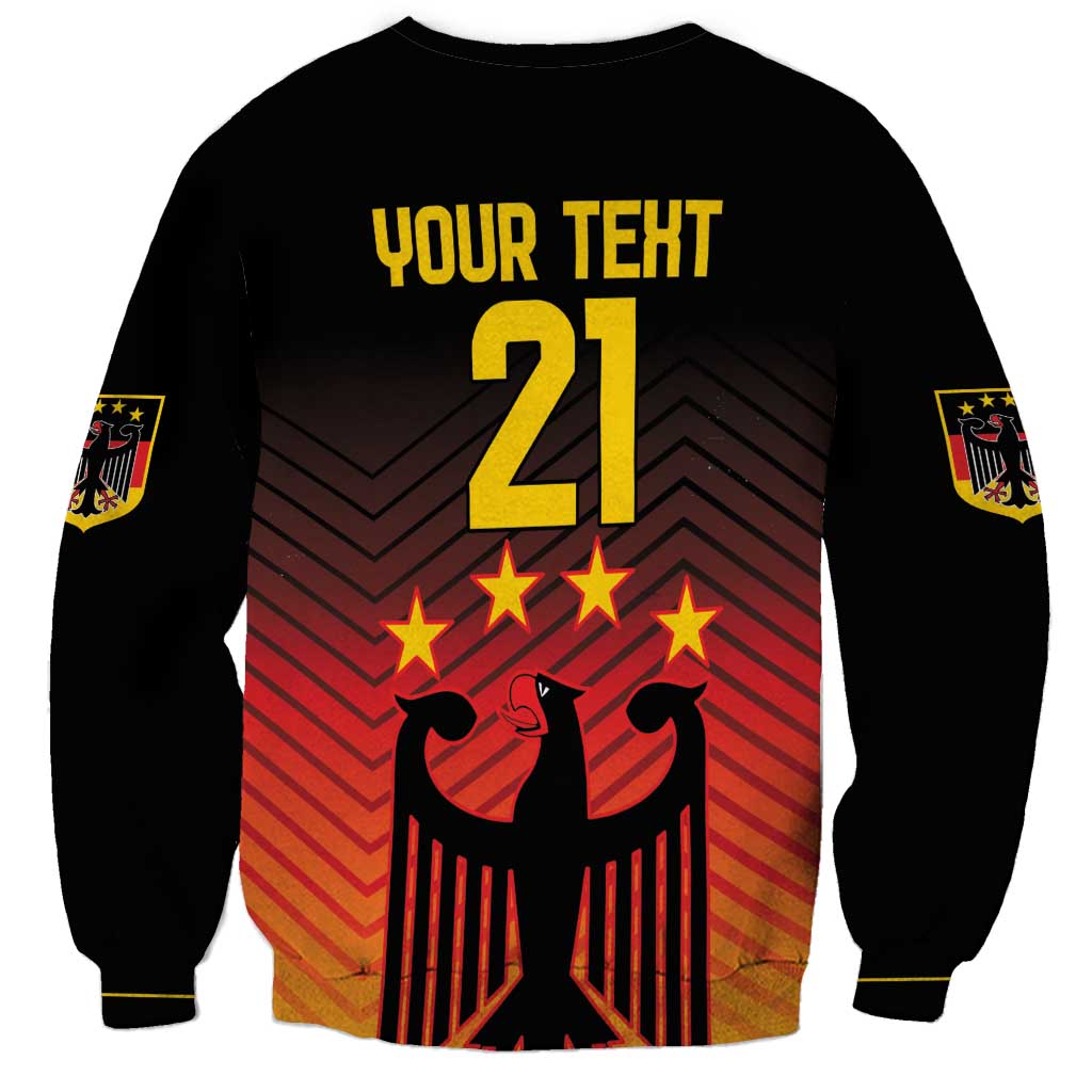 Custom Germany Football Sweatshirt Special Black Eagle Flag Style - Wonder Print Shop