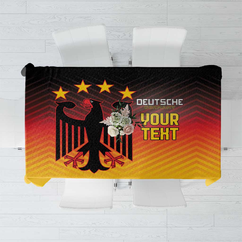Custom Germany Football Tablecloth Special Black Eagle Flag Style - Wonder Print Shop