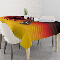 Custom Germany Football Tablecloth Special Black Eagle Flag Style - Wonder Print Shop