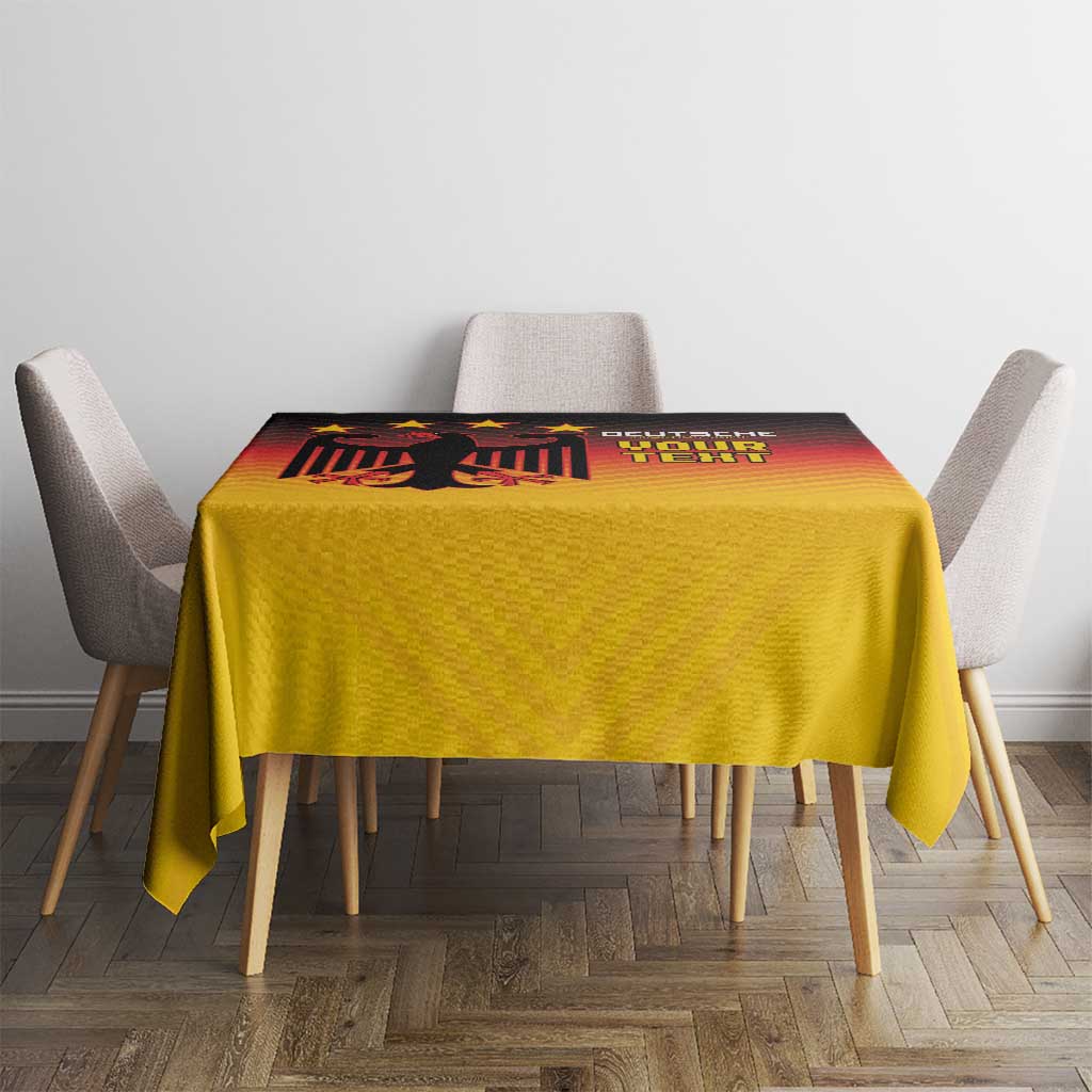 Custom Germany Football Tablecloth Special Black Eagle Flag Style - Wonder Print Shop