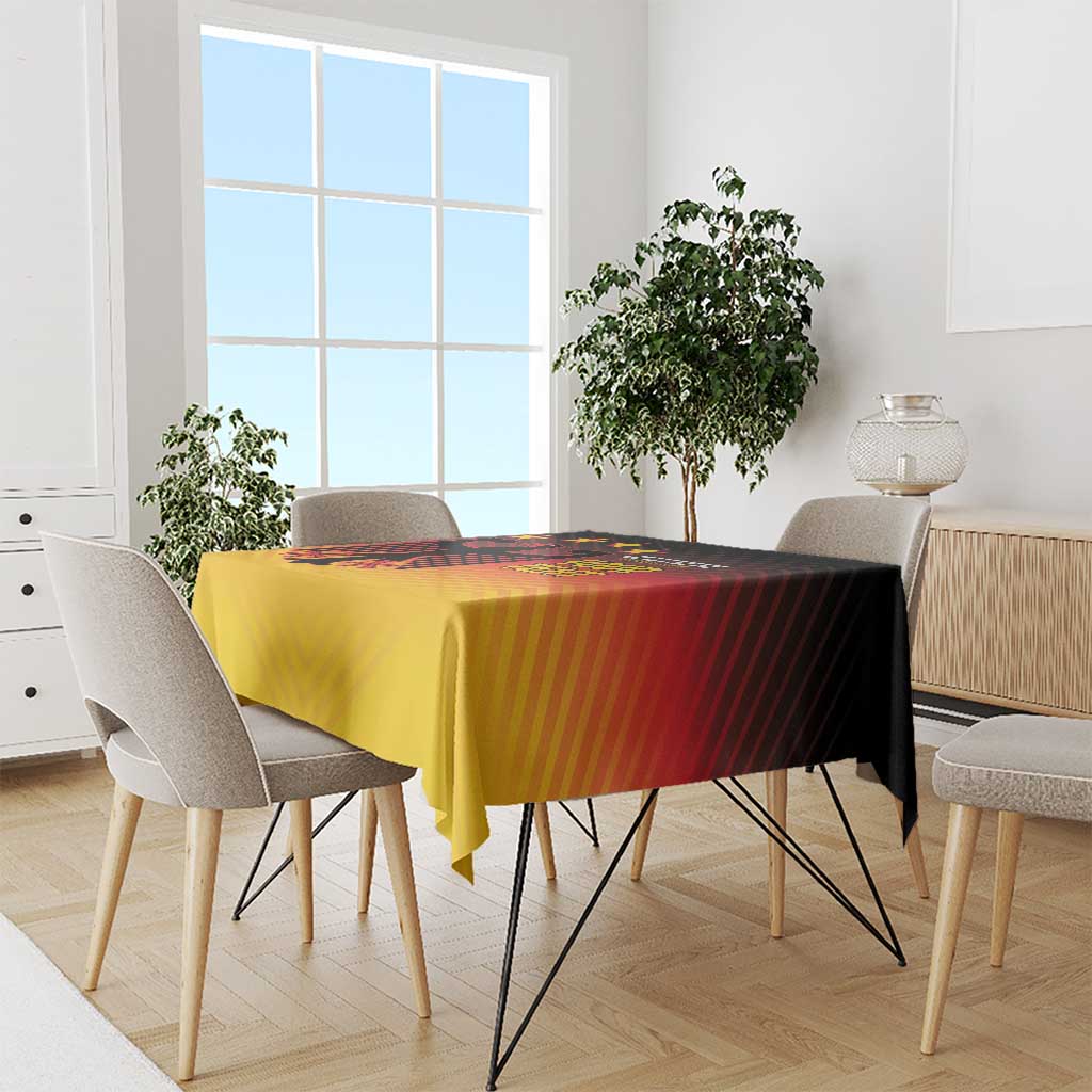 Custom Germany Football Tablecloth Special Black Eagle Flag Style - Wonder Print Shop