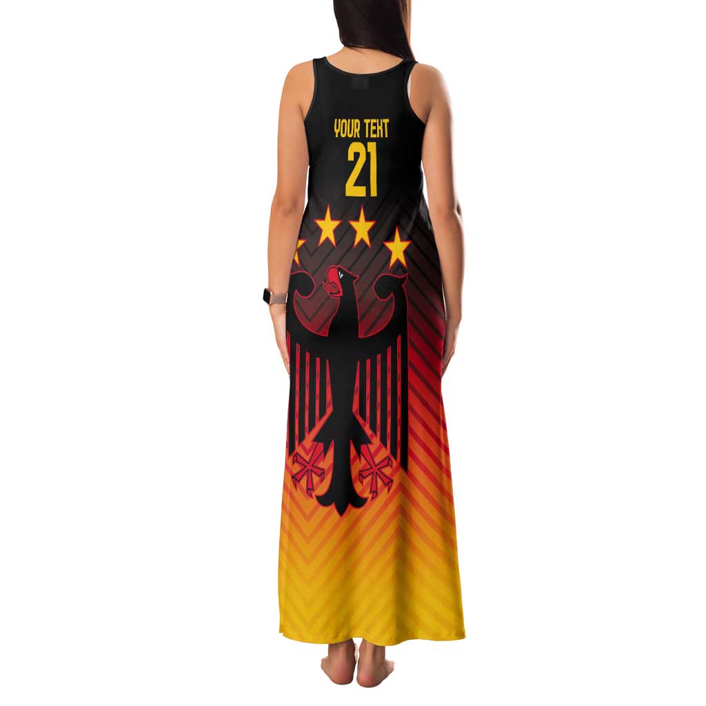 Custom Germany Football Tank Maxi Dress Special Black Eagle Flag Style - Wonder Print Shop