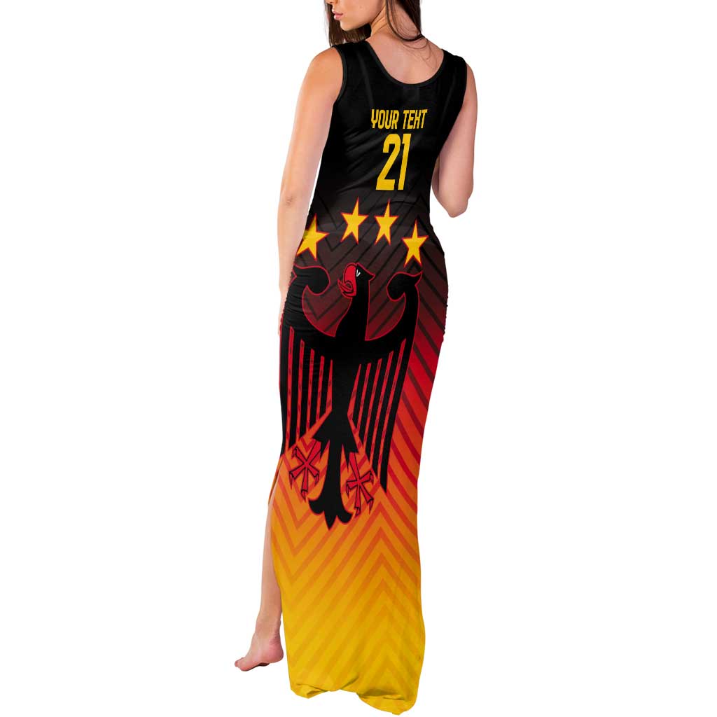 Custom Germany Football Tank Maxi Dress Special Black Eagle Flag Style - Wonder Print Shop