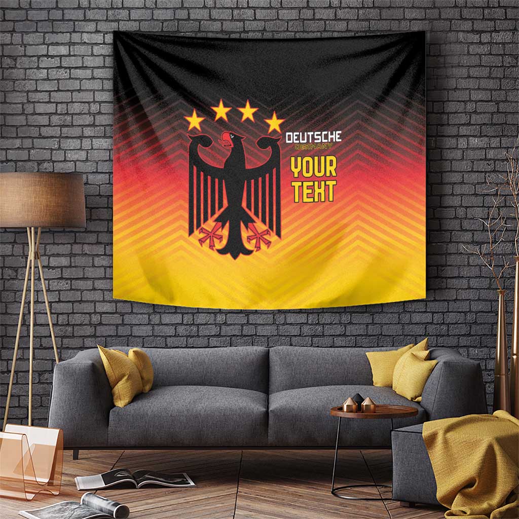 Custom Germany Football Tapestry Special Black Eagle Flag Style - Wonder Print Shop